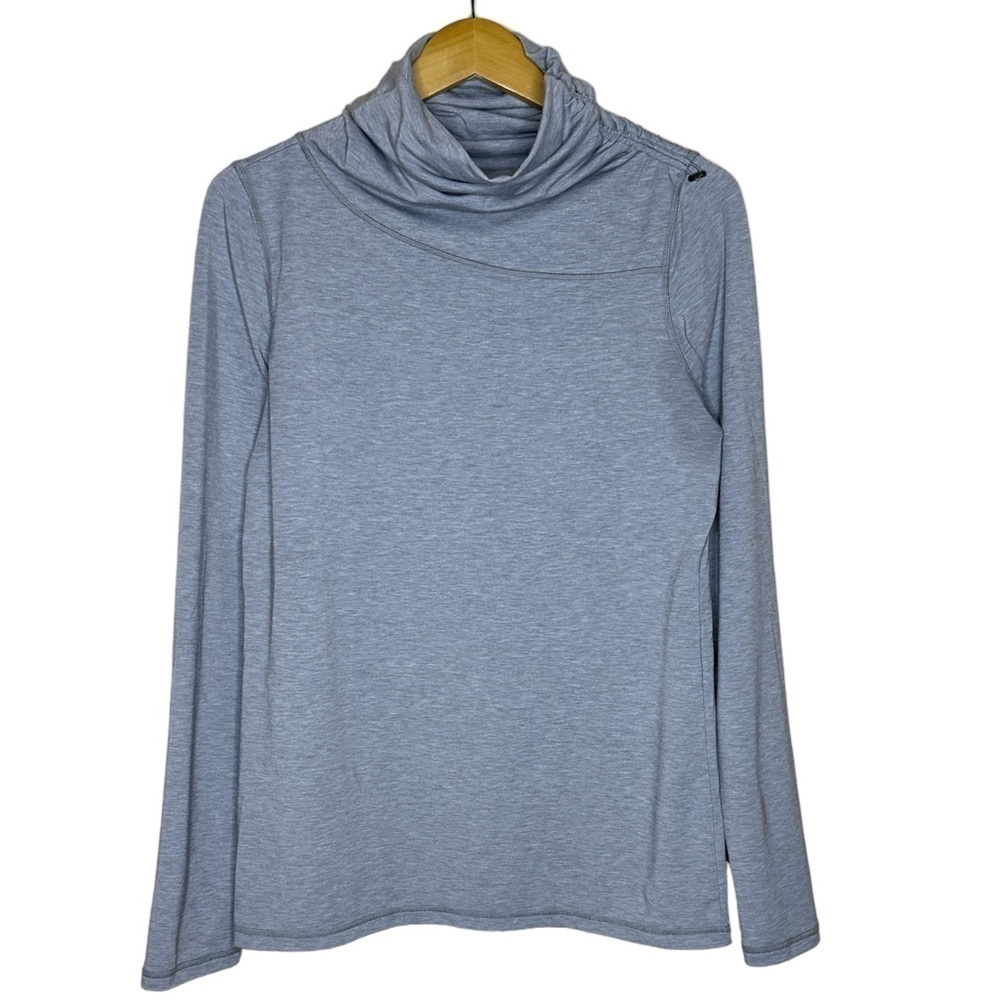 Indygena Cinch Neck Performance Long Sleeve Shirt Gray L